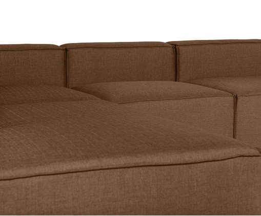 Sof&aacute; 5 M&oacute;dulos Chaise e Encosto Parcial Mensa Terracota image number 4