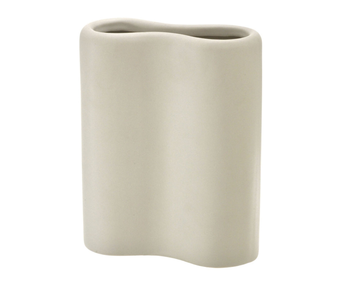 Vaso em Cer&acirc;mica Aubergine - Off White - image 0