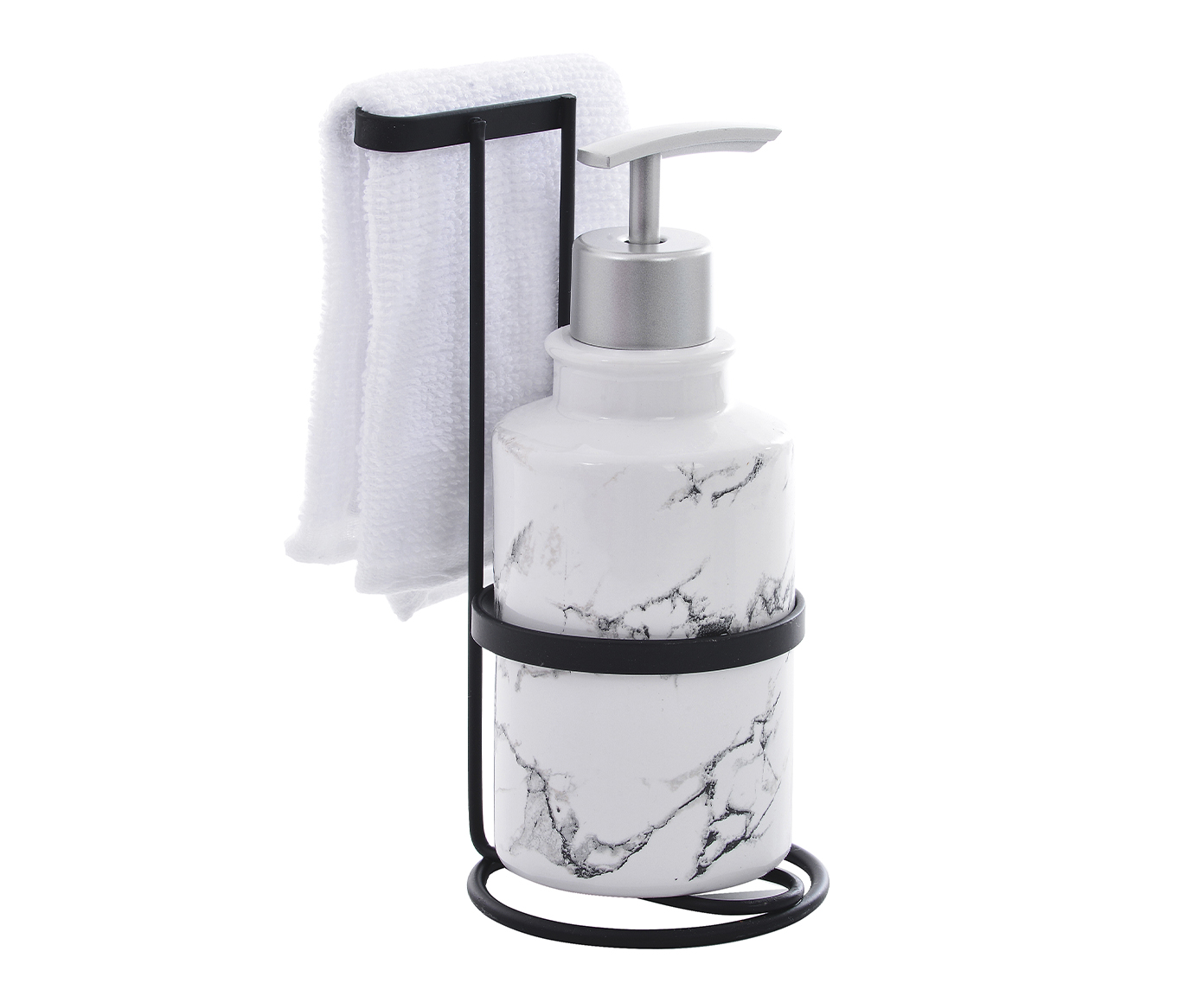 Jogo de Porta Sabonete em Porcelana com Suporte - image 0