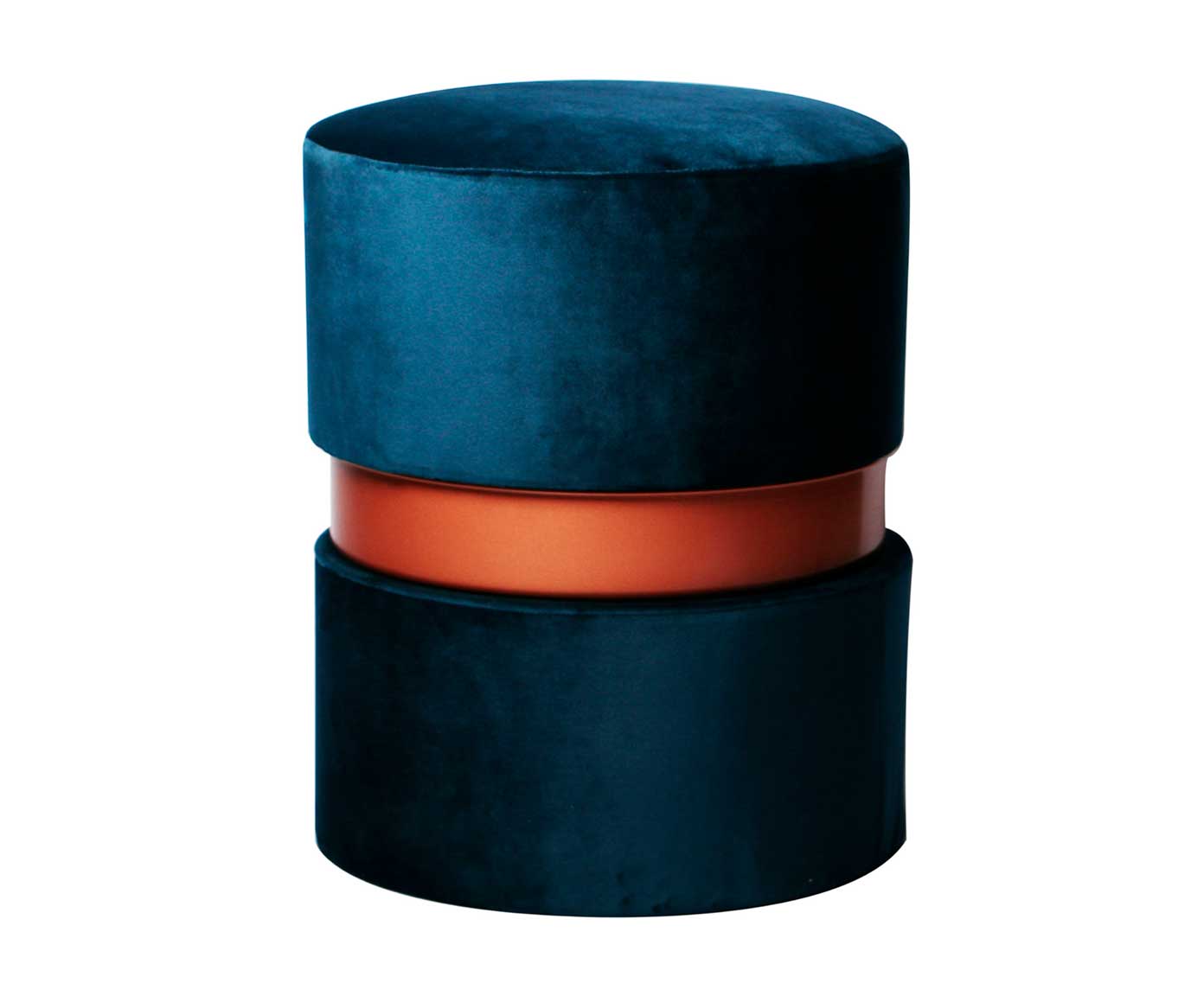 Puff Duo - Azul e Cobre - image 0