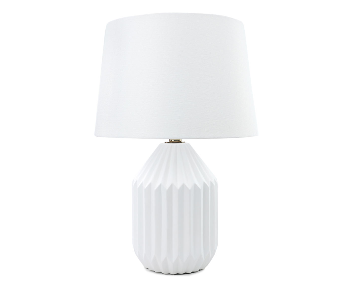 Abajur de Mesa com Base em Cer&acirc;mica Bivolt Branco image number 0