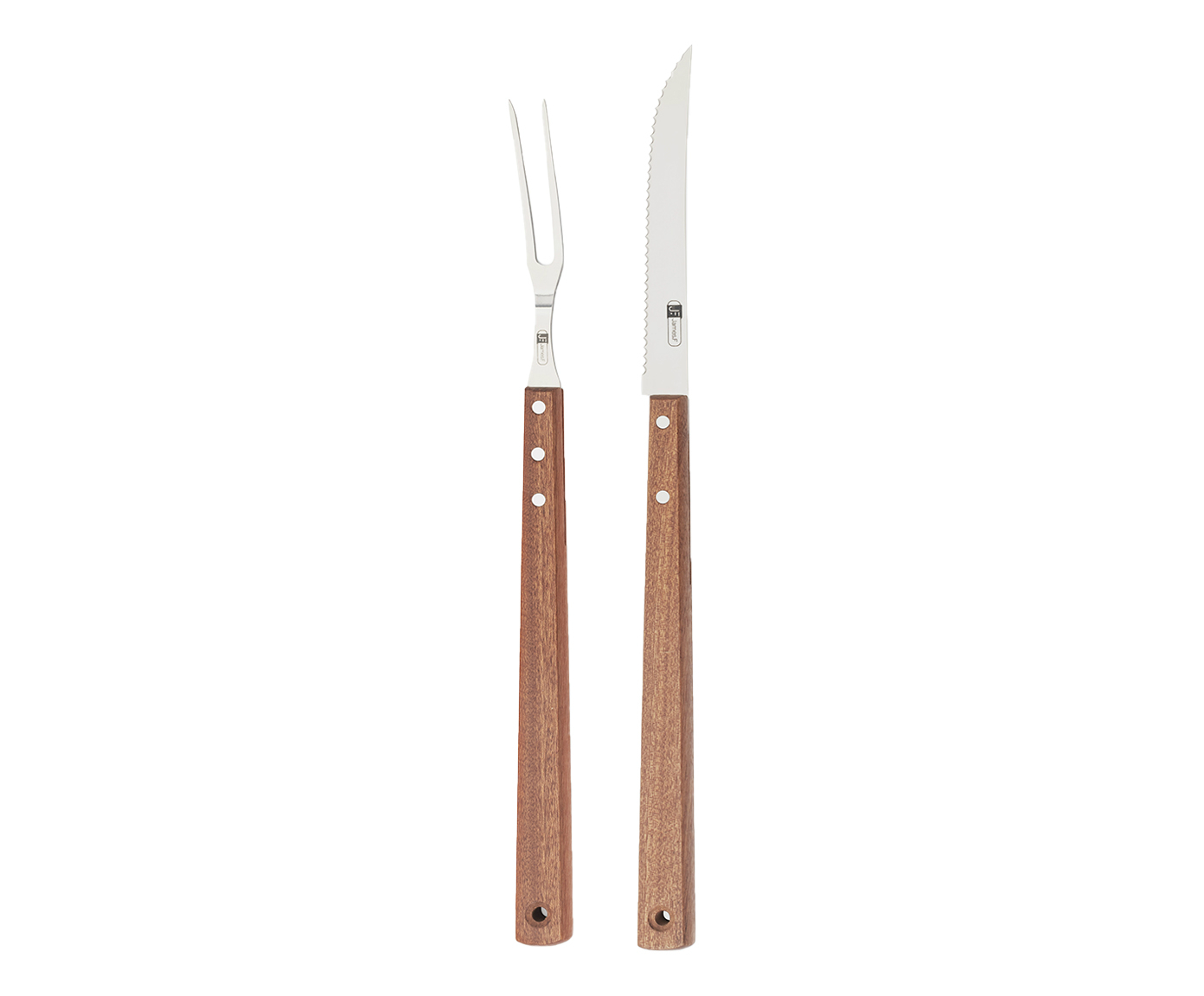 Jogo de Garfo e Faca para Churrasco em Inox Prantl - image 0