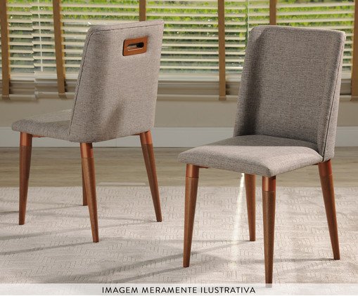 Conjunto de Cadeiras Thyra - Cinza image number 6