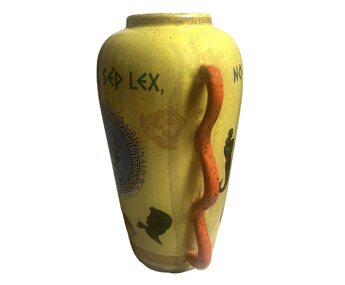 Vaso &Acirc;nfora Medusa Cer&acirc;mica Amarelo image number 3