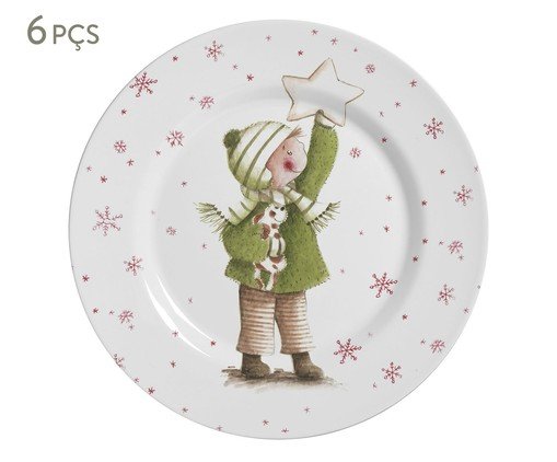 Jogo de Pratos Sobremesas Sweet Christmas II - 21cm image number 0