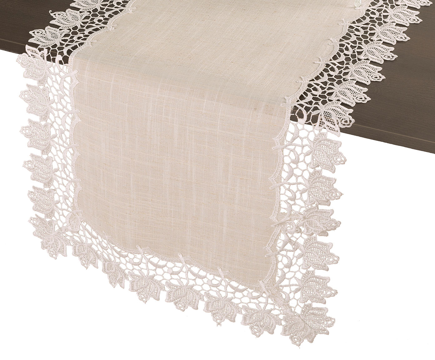 Caminho de Mesa em Linho Joy - Bege - image 0