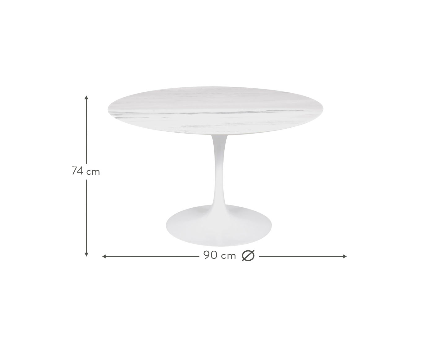 Mesa Saarinen Redonda Espirito Santo Base Branca image number 5