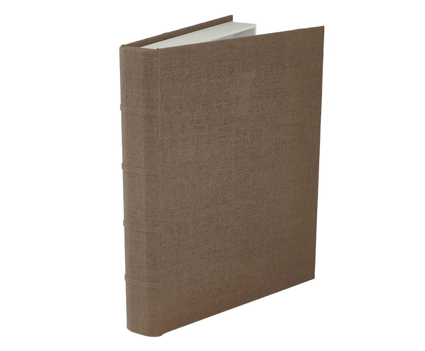 Livro-Caixa Maior com Revestimento em Linho Marrom - image 0