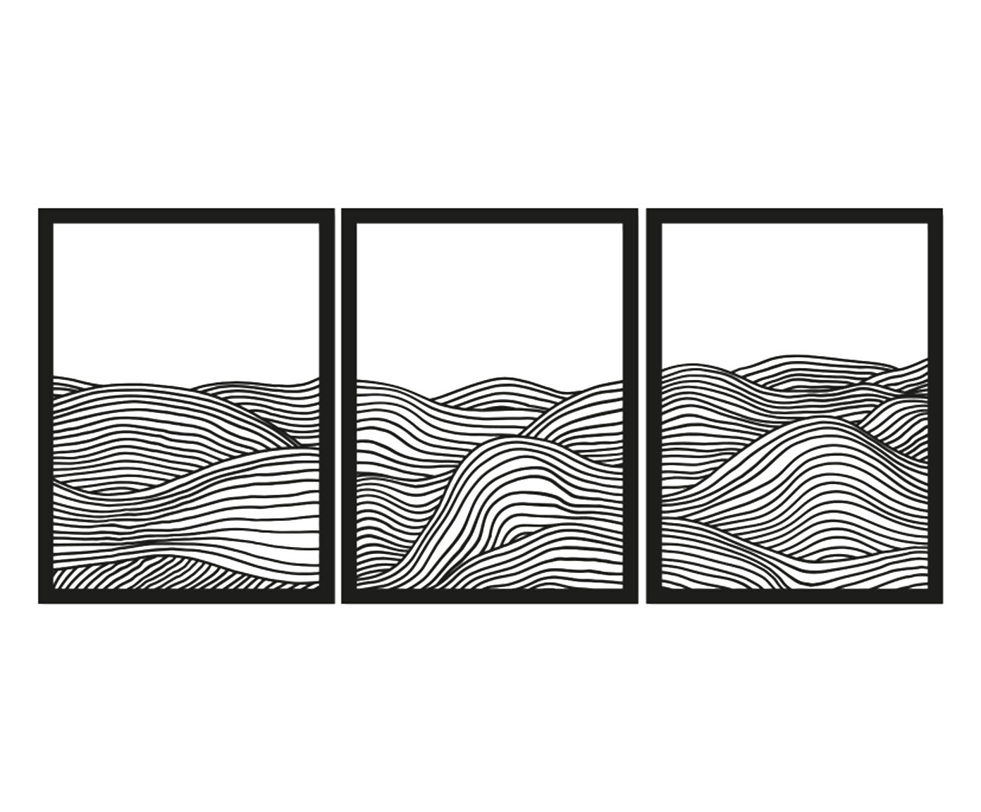 Jogo Quadros Vazados Waves - image 0
