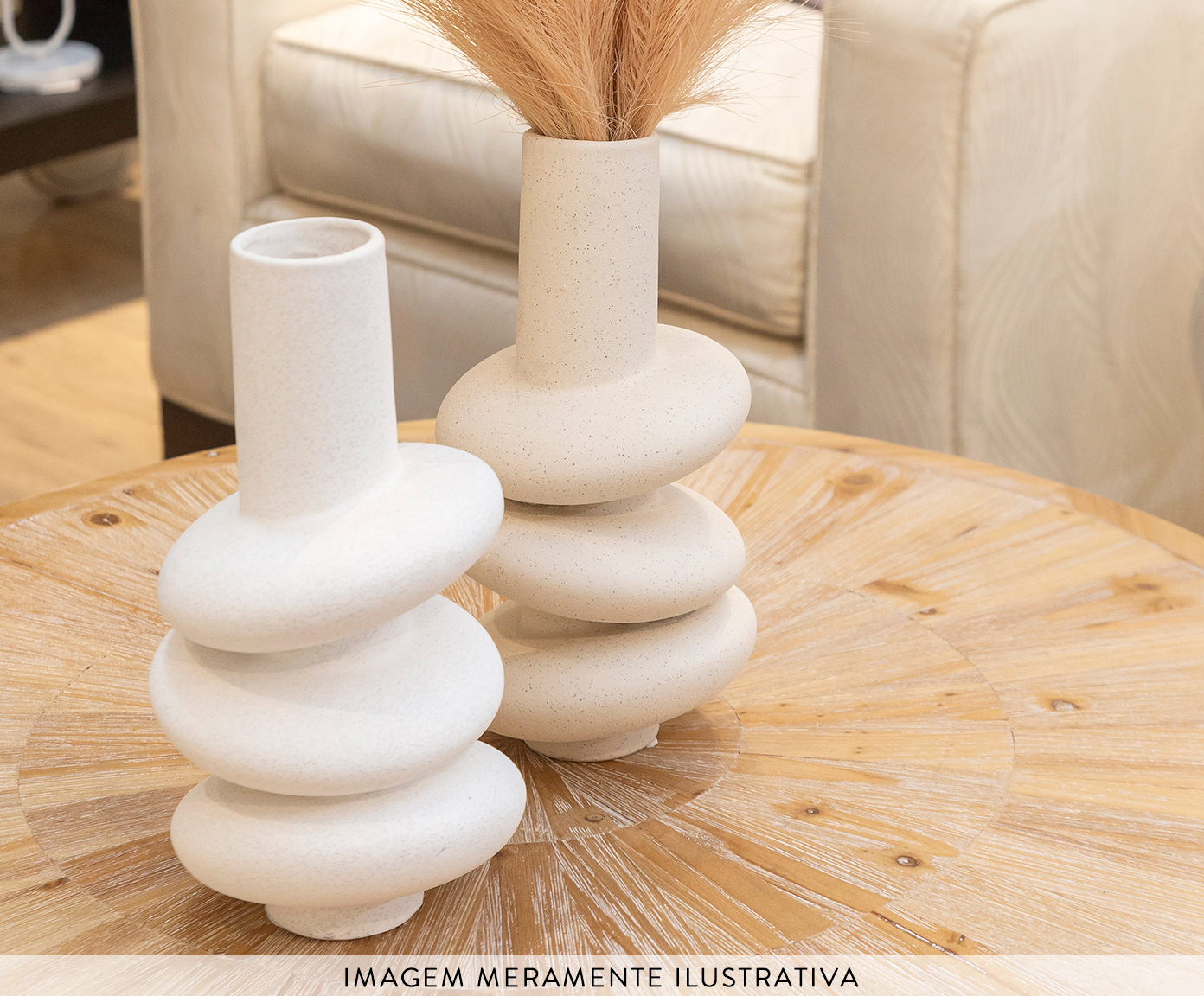 Vaso Espiral Bege Areia image number 1
