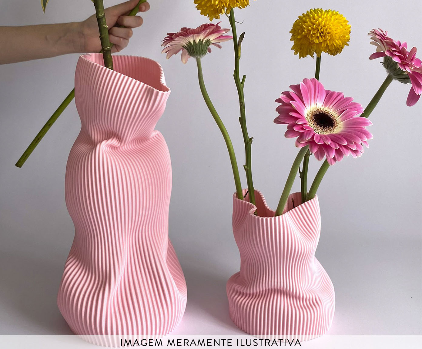 Vaso Amassadinho Pequeno Rosa image number 3