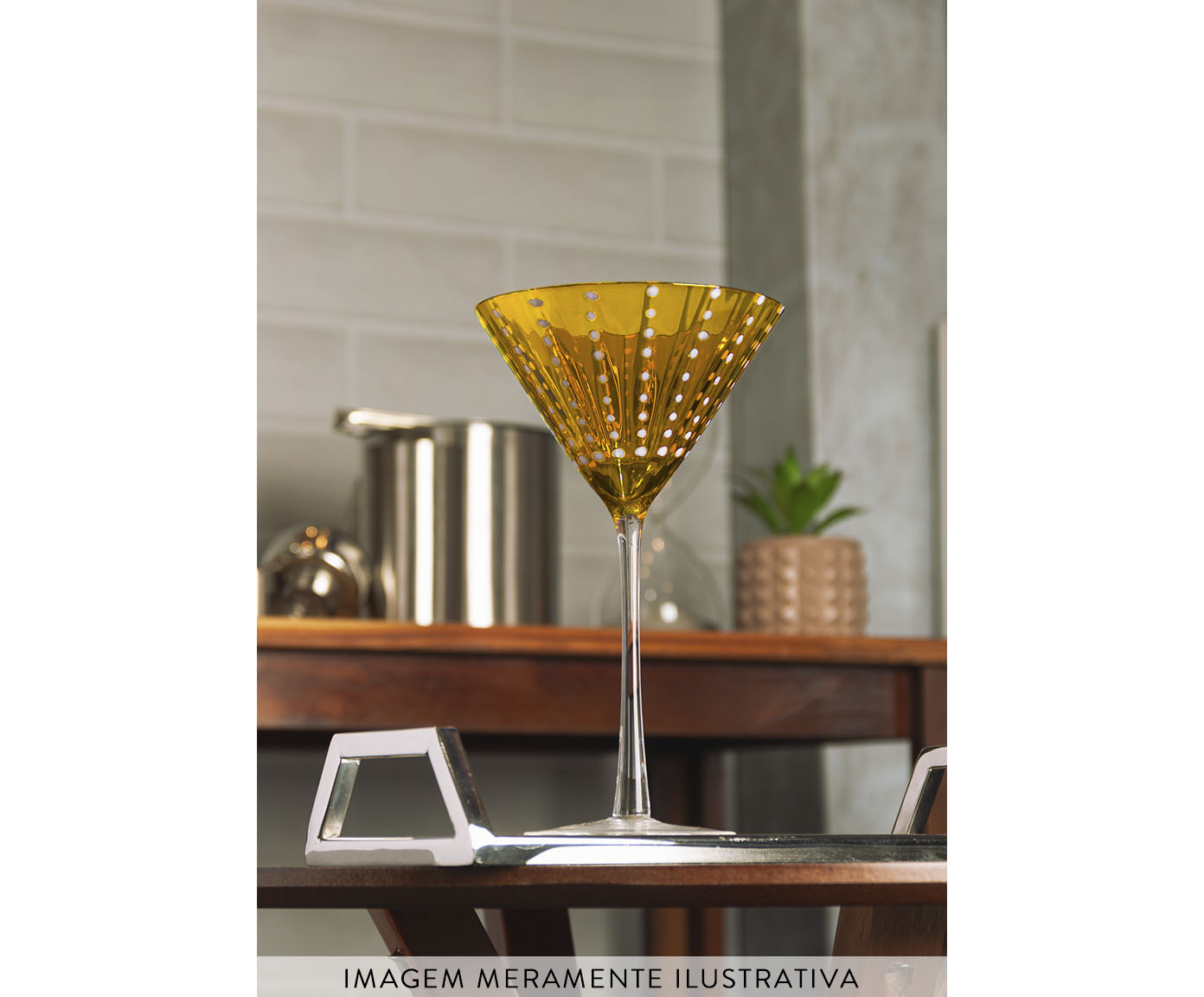 Jogo de Ta&ccedil;as para Martini Orqu&iacute;dea &Acirc;mbar image number 2