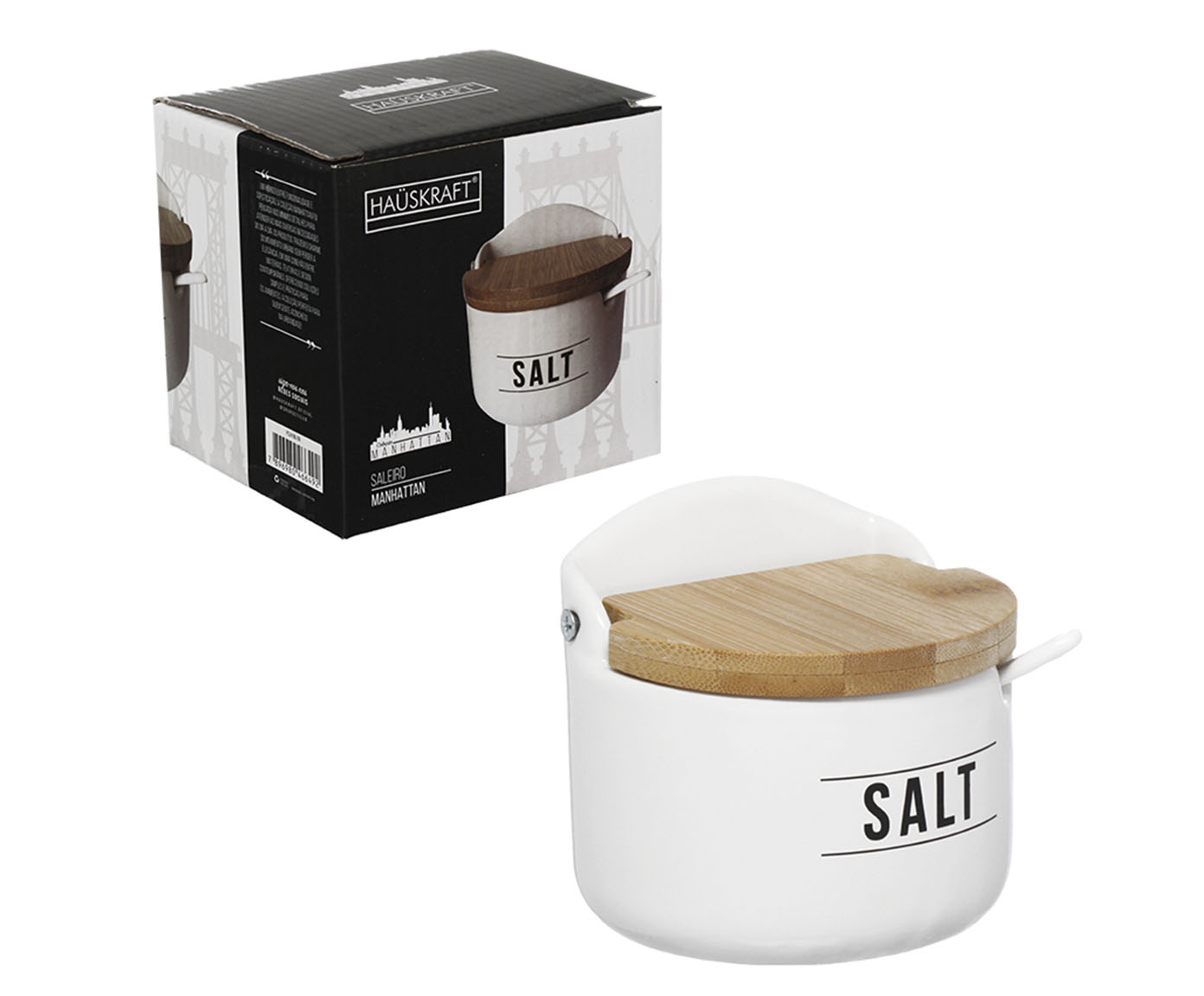 Saleiro Manhattan Salt em Porcelana Branco image number 2