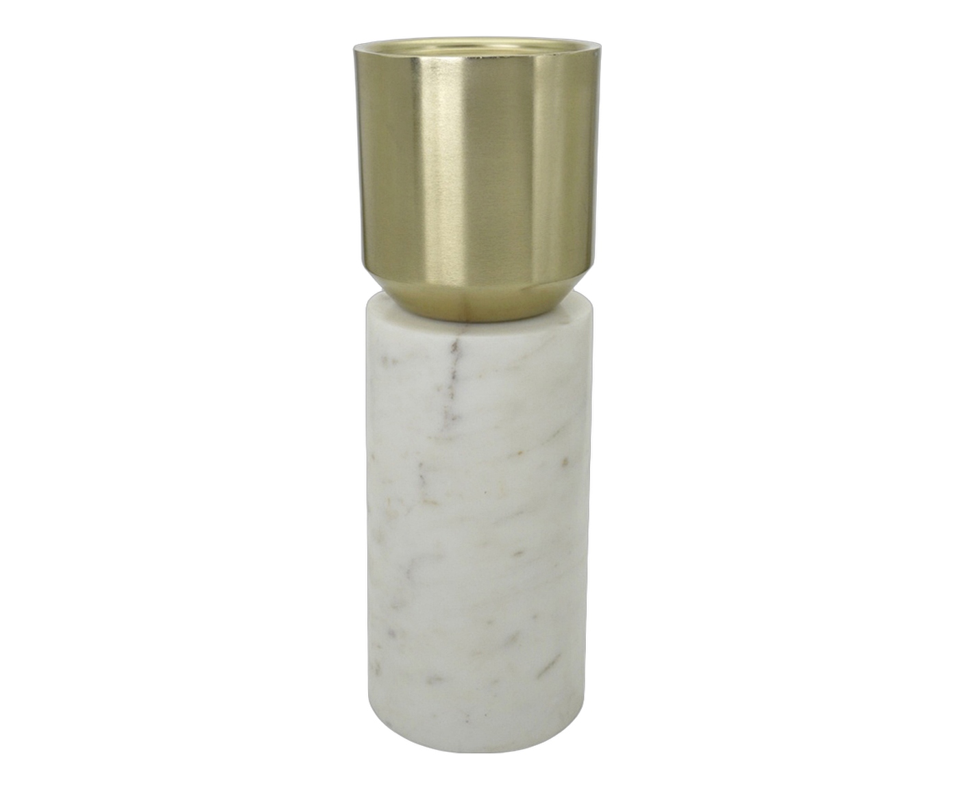 Candelabro Aureon Branco e Dourado image number 0