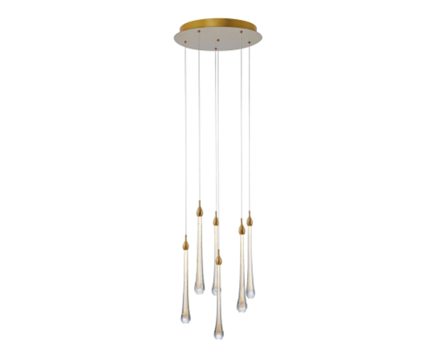 Pendente em Cristal Saul Dourado - Bivolt image number 0