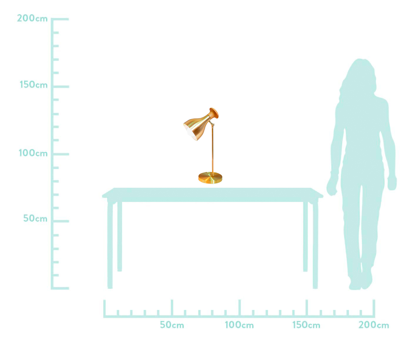 Lumin&aacute;ria de Mesa Kamilla Dourado  - Bivolt image number 1