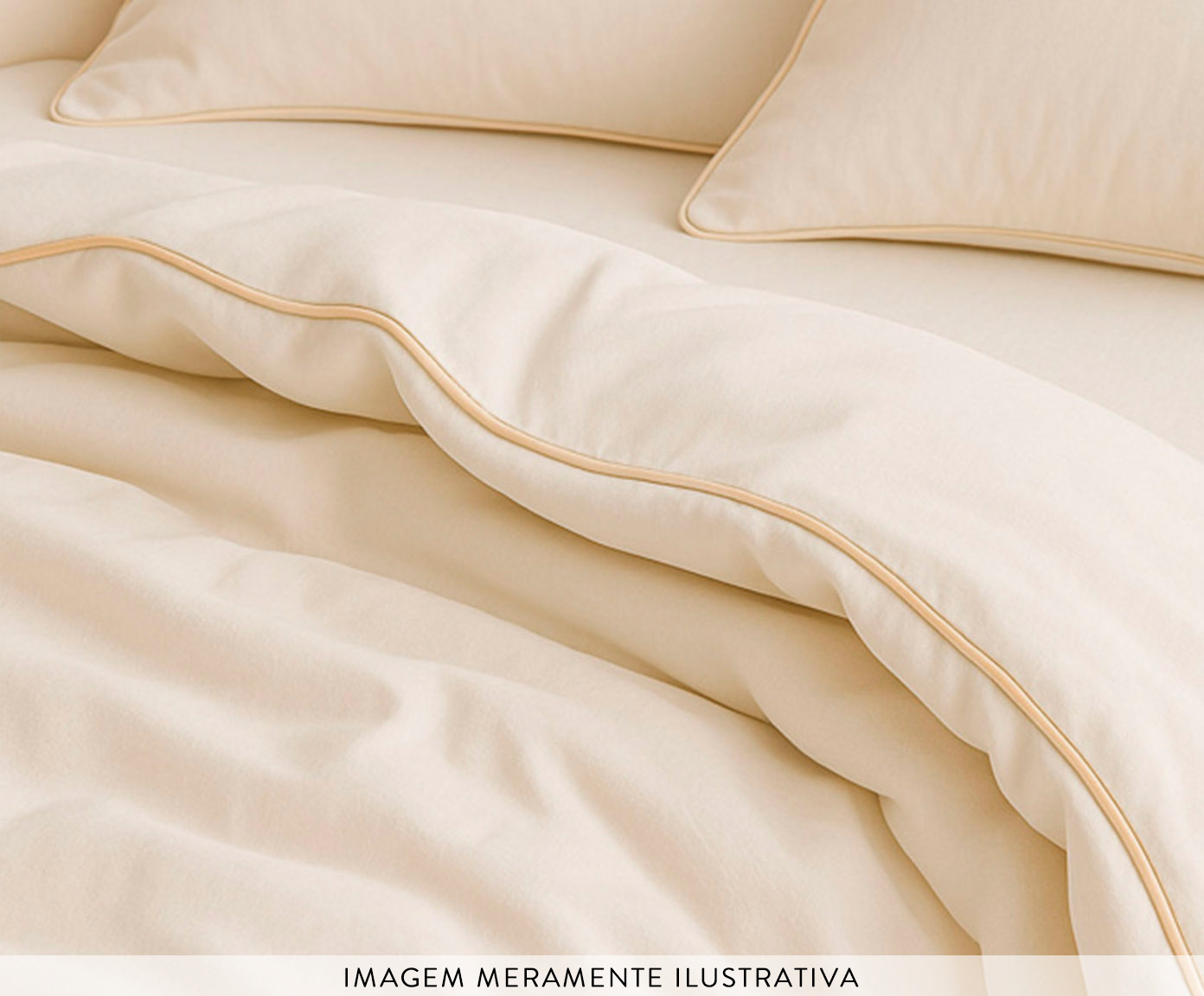 Duvet Colorlife Liso com Vivo Percal 200 Fios Off-White image number 3