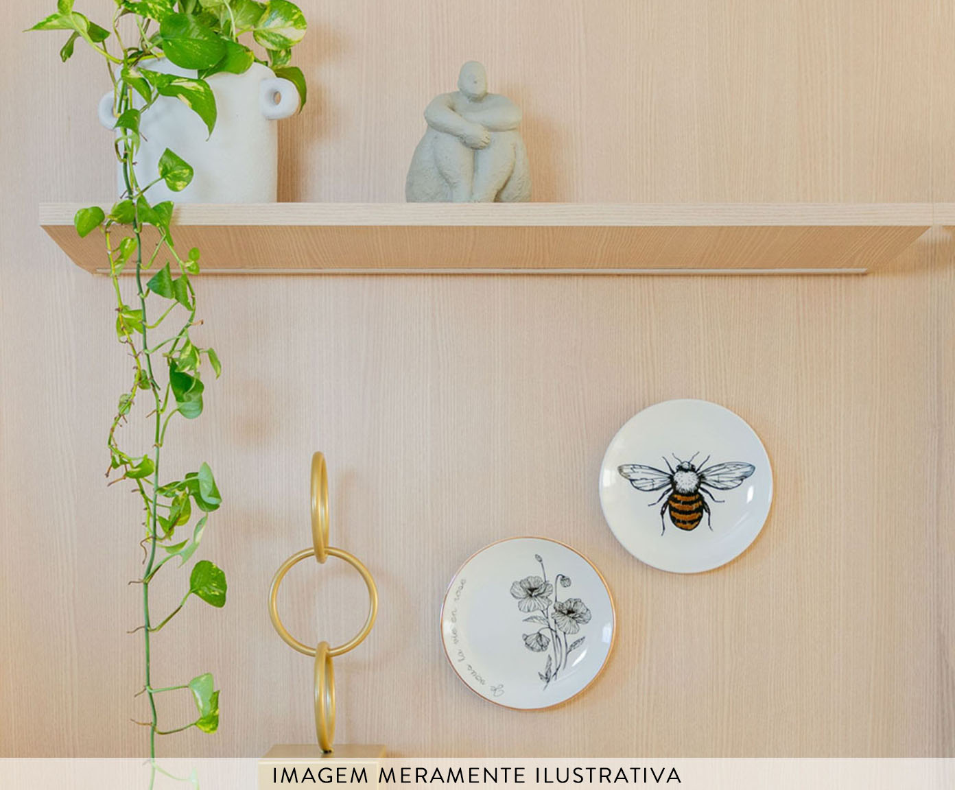Prato Decorativo em Porcelana Bee image number 2