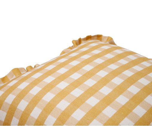 Capa de Almofada Estampada com Babados Vichy Elena Amarelo image number 3