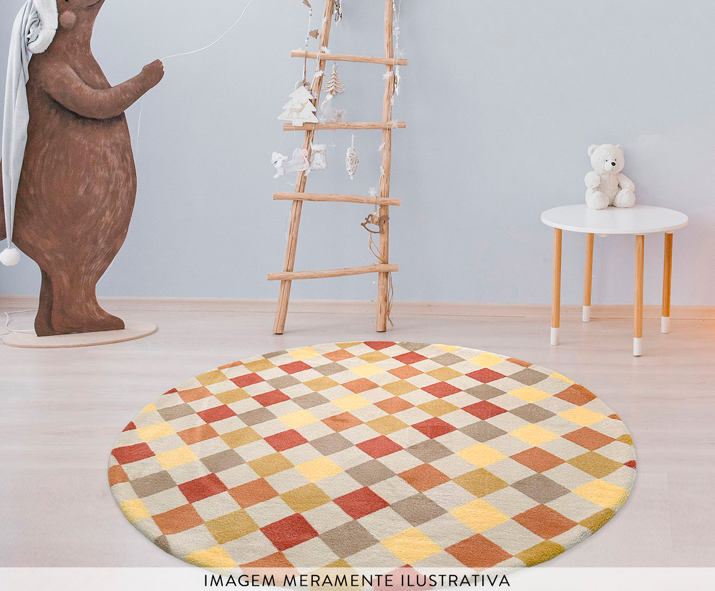 Tapete Moriah Cole&ccedil;&atilde;o Infantil Alegria Abracadabra - 150X150cm image number 3