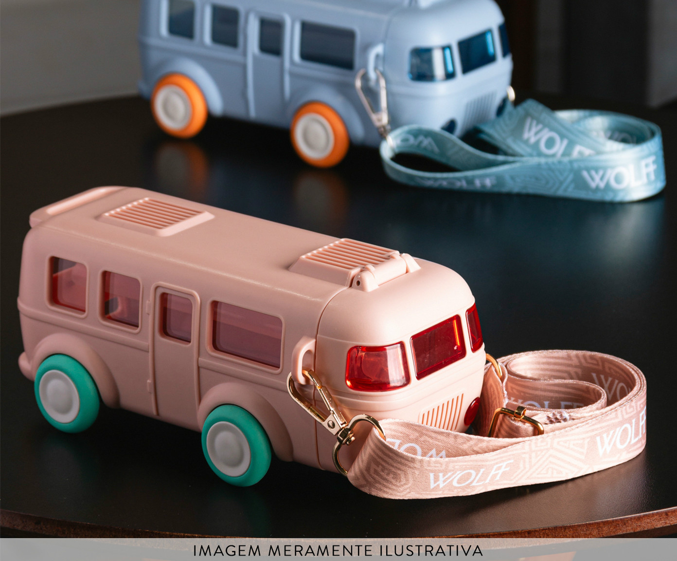 Garrafa Squeeze Infantil &Ocirc;nibus Rosa image number 5