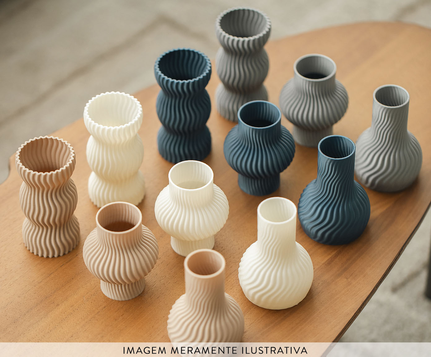 Mini Vaso Onda 2 Areia image number 8