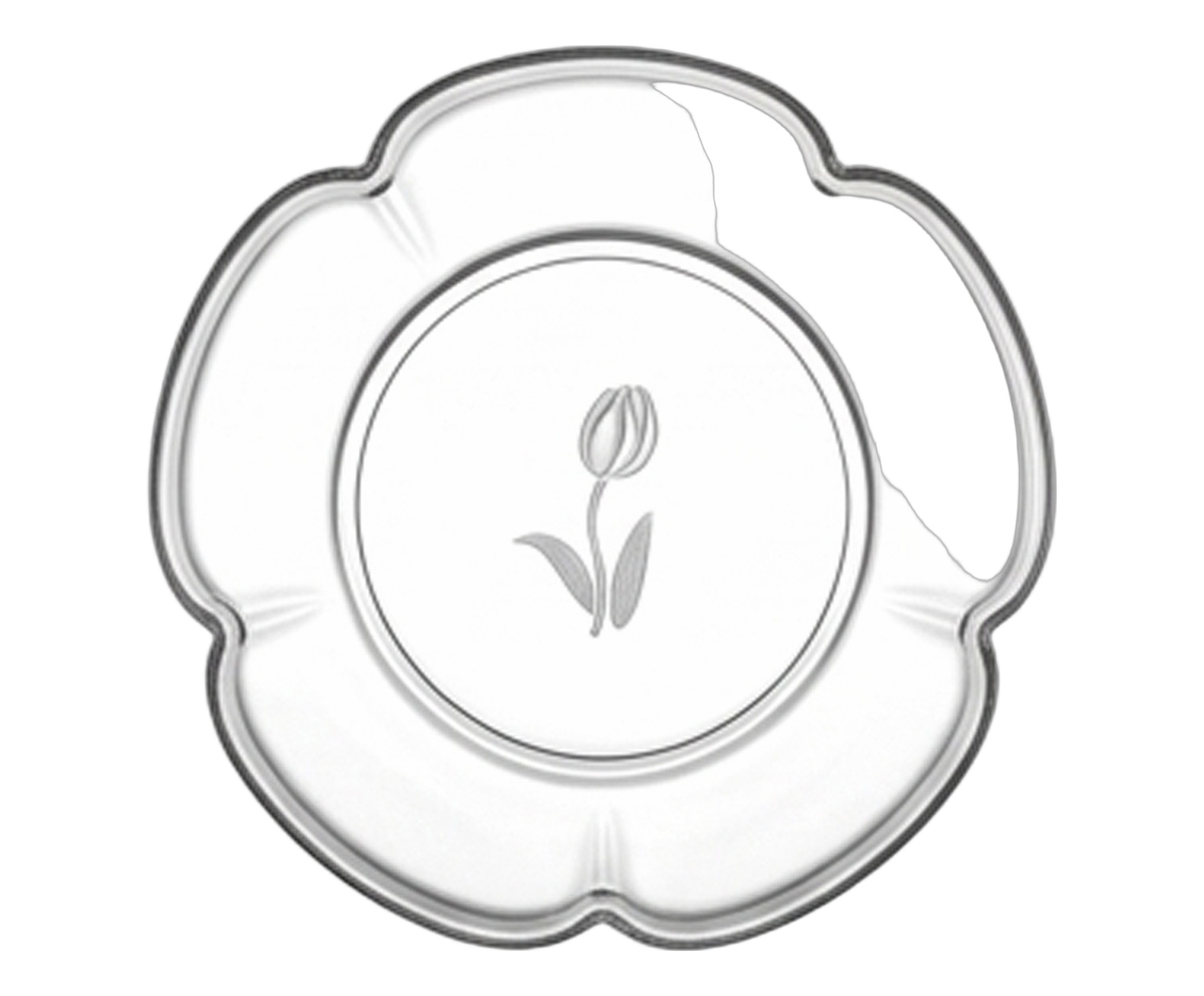 Jogo de Pratos para Sobremesa em Cristal Ecol&oacute;gico Tulipa image number 1