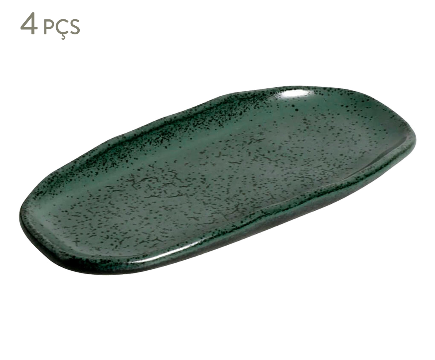 Jogo de Travessas Oval Rasa Mini Org&acirc;nico Greenery Verde - image 0