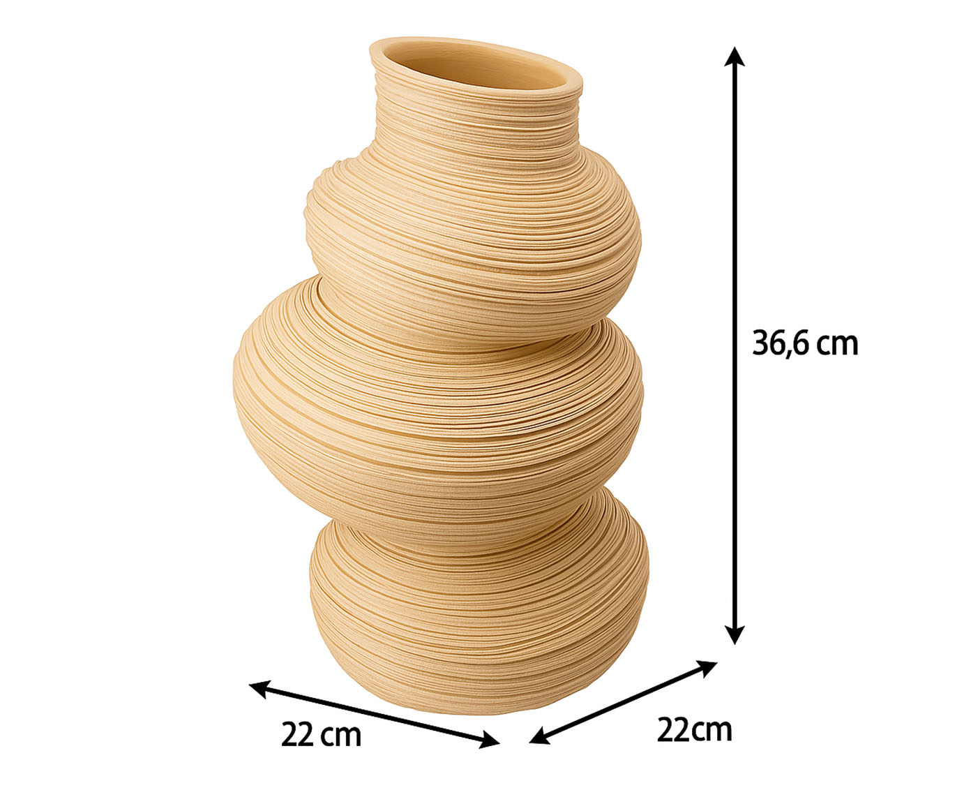 Vaso Cer&ecirc;mico Balls Bege image number 4