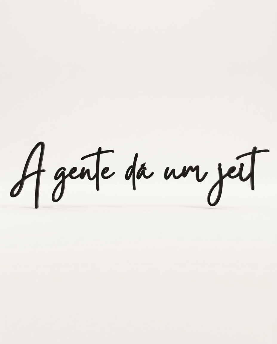 Frase De Parede A Gente D&aacute; Um Jeito - image 0