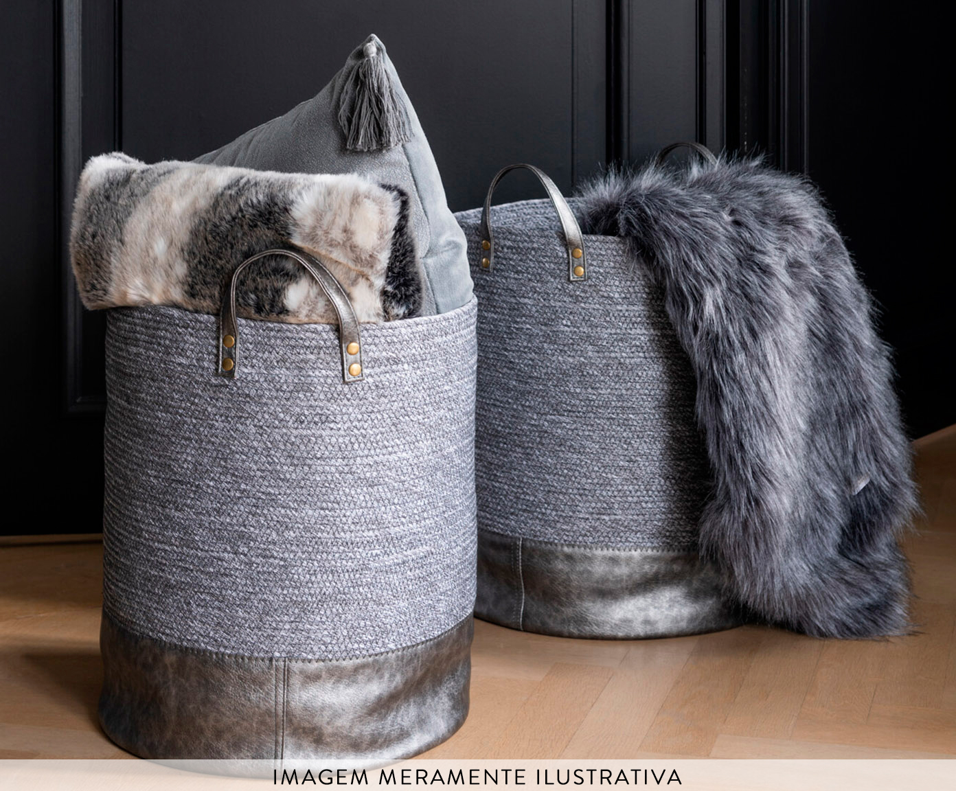 Almofada Tassel Cinza image number 2