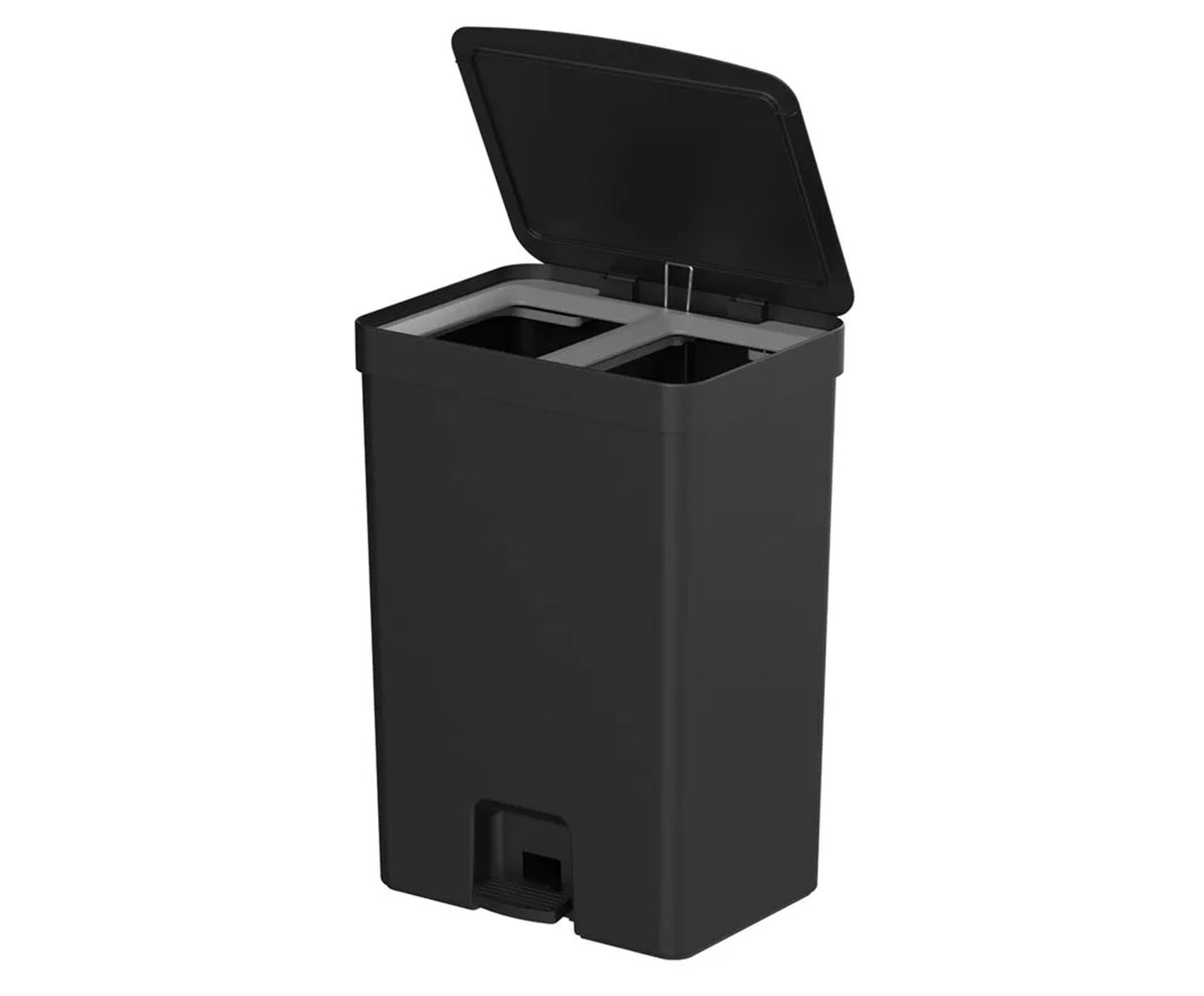 Lixeira de Pedal Trium III Dupla Preto - image 0