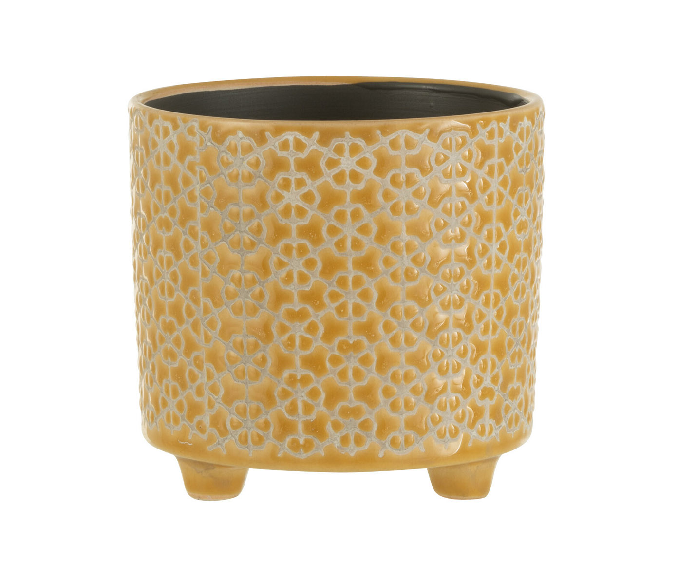 Cachepot Flower Ocre image number 0