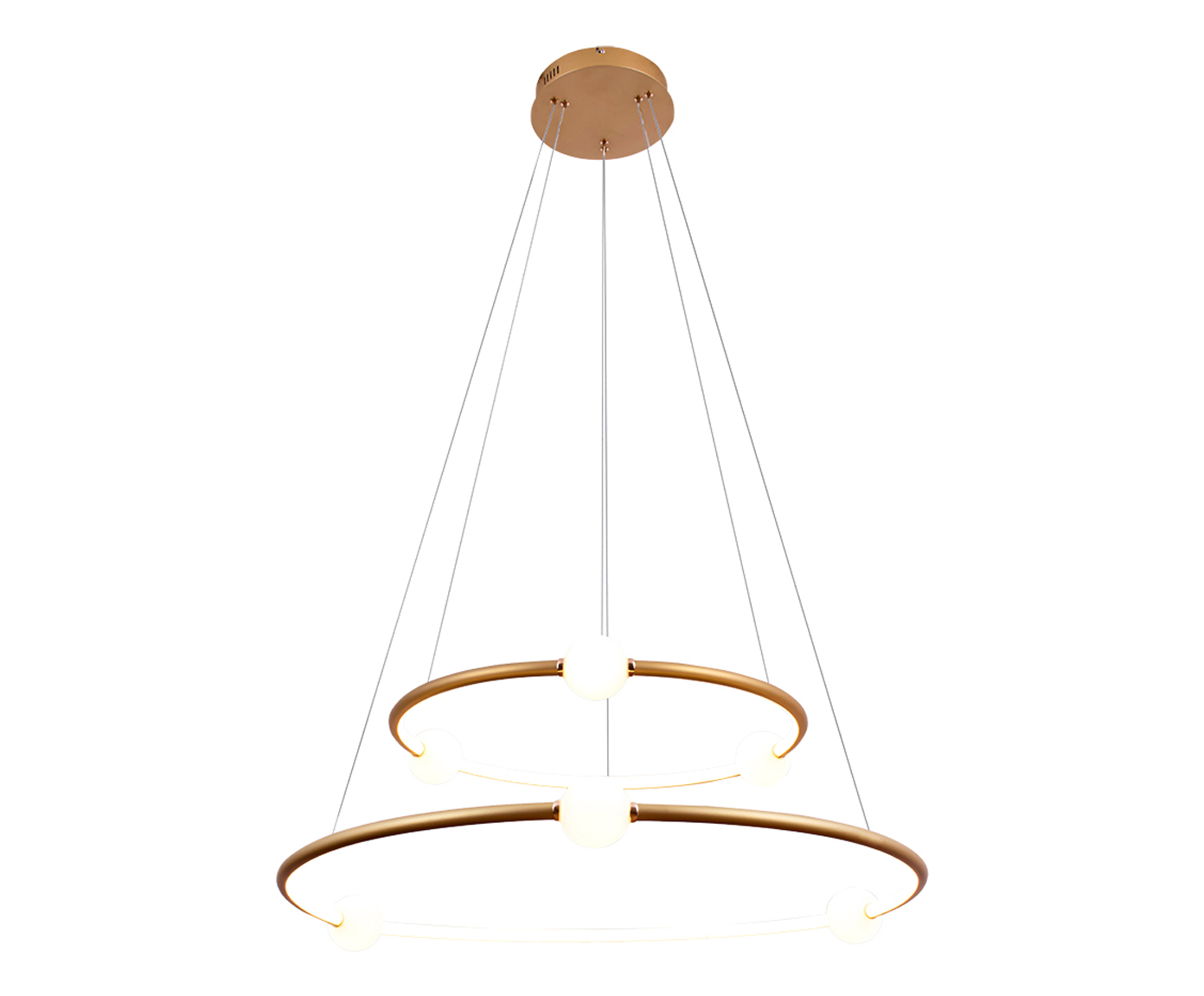 Pendente N&eacute;bula Dourado e Branco Bivolt image number 0