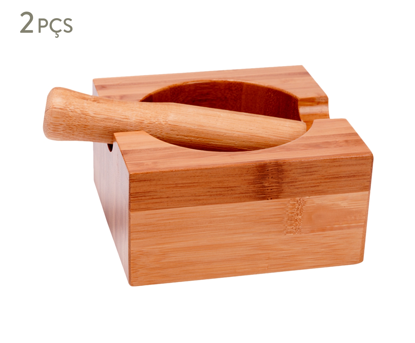 Jogo de Amassador para Temperos em Bambu Christi - image 0