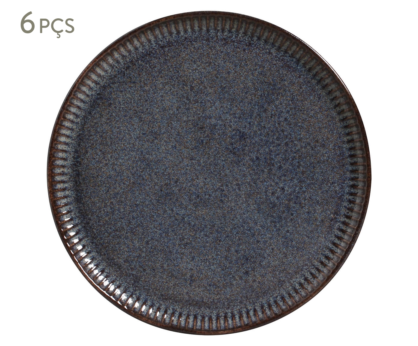 Jogo de Pratos Raso Linhas Titanium Azul Escuro - image 0