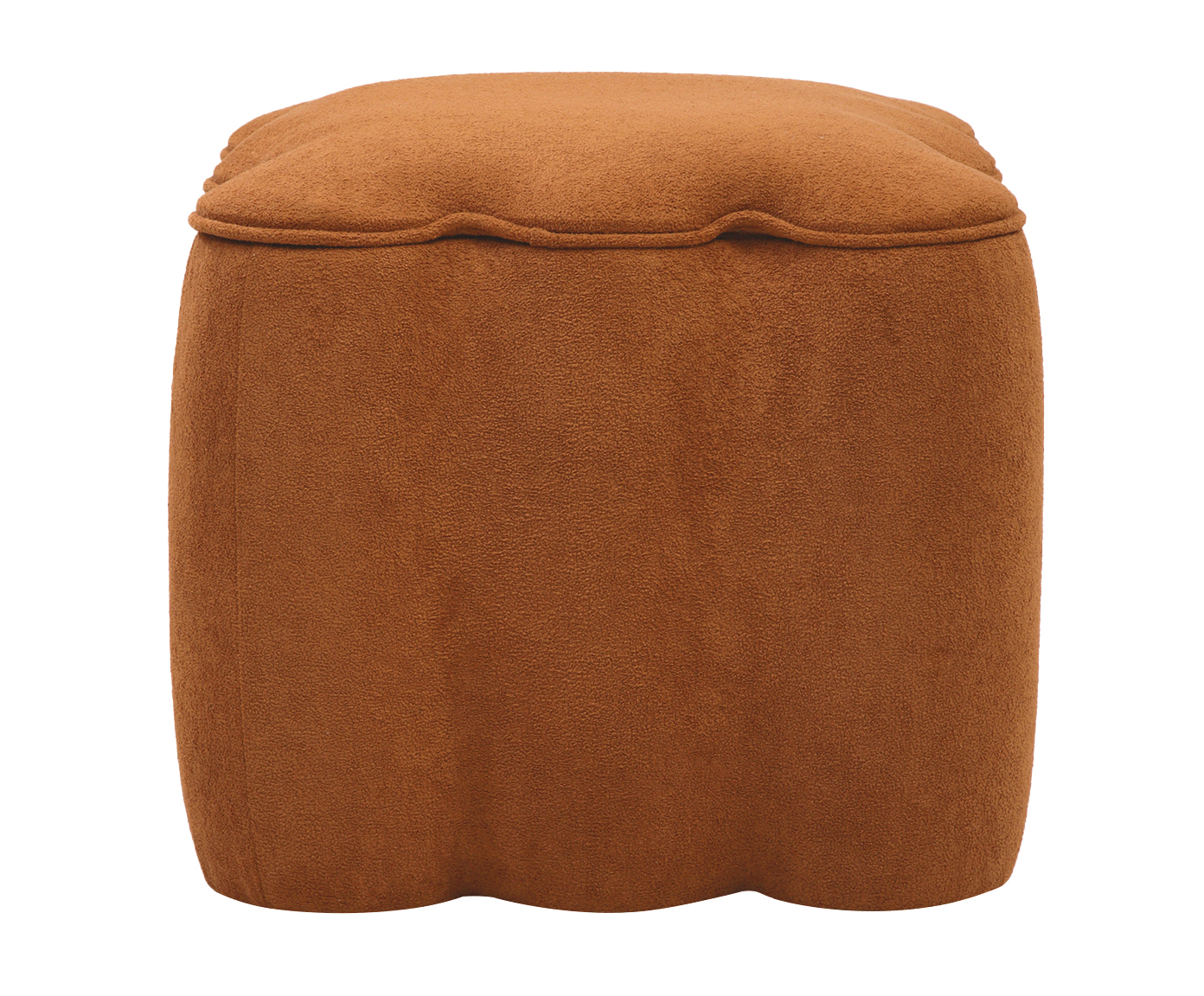 Puff Quadrado Boucle Pitanga Terracota image number 5